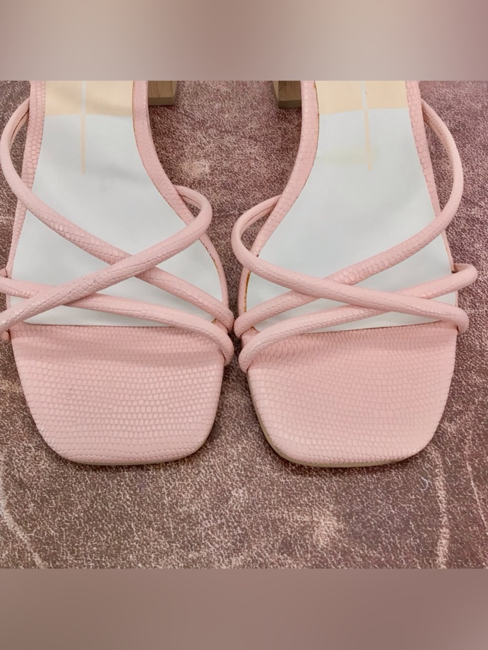 Dolce Vita Women's Light Pink Zayla Heeled Strappy Block Sandal Size 8 - Picture 2 of 12